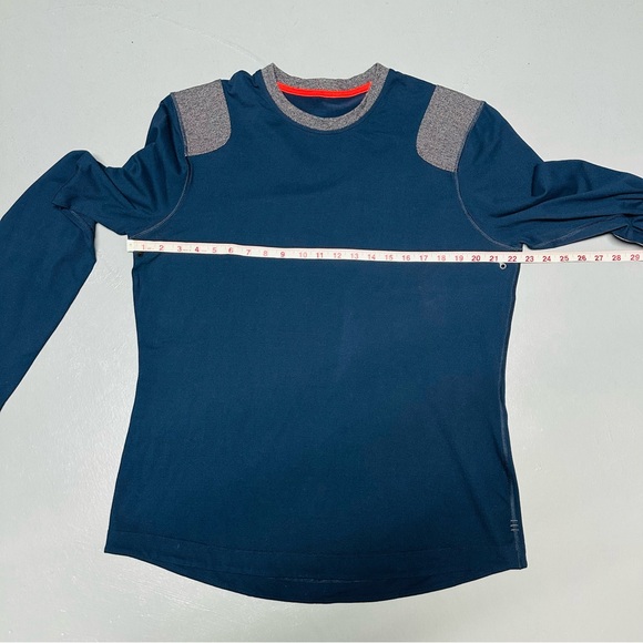 Lululemon Sprint Long Sleeve Shoulder Elbow Patches Ventilated Black Iris Blue - Picture 6 of 11